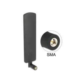   Delock LTE antenna SMA-dugó 2 dBi mindenirányú, dönthető csatlakozással (fekete színű) (DL-89604)