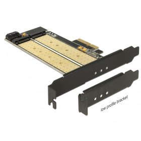   Delock PCI Express x4-kártya > 1 x belso M.2 aljzat B nyílással + 1 x belso NVMe M.2 aljzattal, M (DL-89630)