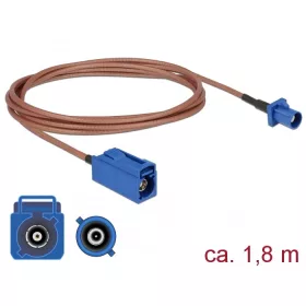   Delock Antenna kábel FAKRA C-hüvely > FAKRA C-dugó RG-316 1,8 m (DL-89669)
