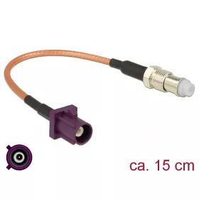   Delock Antennakábel FAKRA D-dugó > FME-hüvely RG-316 15 cm (DL-89675)