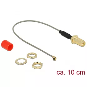   Delock Antenna kábel RP-SMA anya > MHF / U.FL-LP-068 kompatibilis apa csatlakozó 1.13 10 cm (DL-89830)