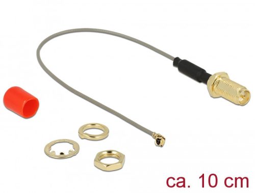 Delock Antenna kábel RP-SMA anya > MHF / U.FL-LP-068 kompatibilis apa csatlakozó 1.13 10 cm