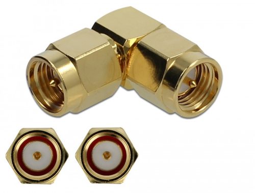 Delock Adapter SMA-dugó apa SMA-dugó 90  10 GHz