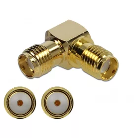   Delock Adapter, SMA csatlakozóhüvely apa SMA csatlakozóhüvely 90  10 GHz (DL-89952)
