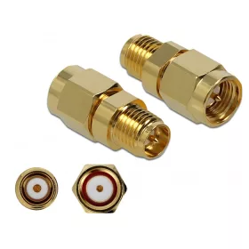   Delock Adapter SMA-dugós csatlakozó apa RP-SMA-csatlakozóhüvely 10 GHz (DL-89973)