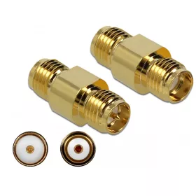   Delock Adapter, SMA csatlakozóhüvely apa RP-SMA csatlakozóhüvely 10 GHz (DL-89975)