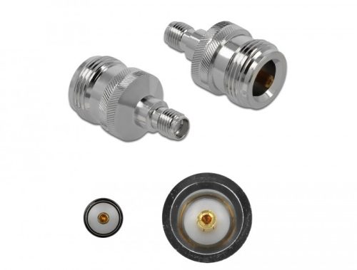 Delock Adapter, N csatlakozóhüvely apa SMA csatlakozóhüvely 10 GHz