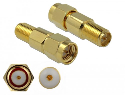 Delock Adapter SMA-dugós csatlakozó apa RP-SMA-csatlakozóhüvely 3 GHz