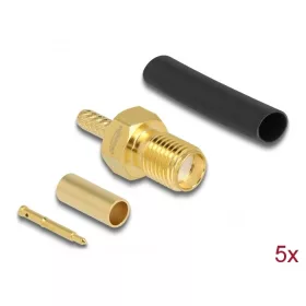   Delock RP-SMA anya RG-174 / RG-316 krimpelésére illeszkedő süllyesztő csővel (DL-90044)