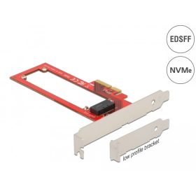   Delock PCI Express x4-kártya - 1 x EDSFF E1.S nyílás - alacsony profilú formatényező (DL-90055)