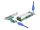 Delock PCI Express Riser kártya x1 - 2 x PCI 32 Bit bővítőhely, 60 cm-es -kábellel