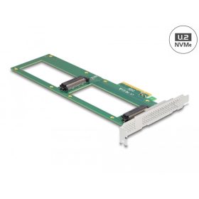   Delock PCI Express 4.0 x8 kártya - 2 x belső U.2 NVMe SFF-8639 - elágazás (DL-90091)