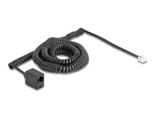 Delock Telefon csavart kábel RJ11 apa - RJ45 anya fekete színű 10 m