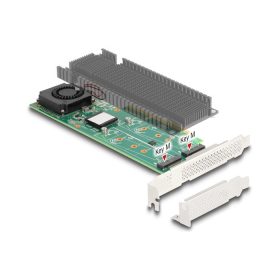   Delock PCI Express x8 Card - 2 x belső NVMe M.2 M-kulcs, RAID-dal - alacsony profilú formatényező (DL-90123)