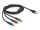 Delock USB töltő kábel 3 az 1-A-típusú apa Lightning -, Micro USB- és USB Type-C csatlakozáshoz 3-színű 2 m