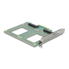   Delock PCI Express 4.0 x8 kártya - 2 x belső U.2 NVMe SFF-8639 - elágazás (H x Sz 144 x 122 mm) (DL-90162)