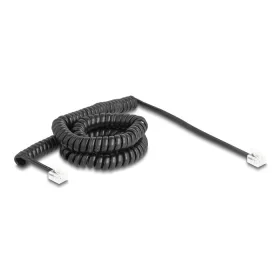   Delock Telefon csavart kábel RJ11 apa - RJ11 apa fekete színű 5 m (DL-90226)