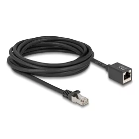   Delock Hálózat bővítő kábel RJ45 apa - RJ45 anya Cat.6A S/FTP 5 m fekete (DL-90318)