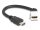 Delock Keystone modul HDMI kábel apa - anya 45 -ban hajlított 8K 60 Hz 20 cm, fekete (DL-90319)