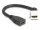 Delock Keystone modul HDMI kábel anya - anya 45 -ban hajlított 8K 60 Hz 20 cm, fekete