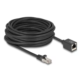   Delock Hálózat bővítő kábel RJ45 apa - RJ45 anya Cat.6A S/FTP 10 m fekete (DL-90323)