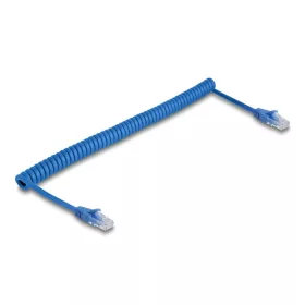  Delock RJ45 tekercses kábelcsatlakozó a dugóhoz Cat.6 UTP 1,3 m - 3,3 m kék (DL-90363)