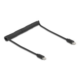   Delock USB 2.0 Type-C  tekercses kábel, apa-apa 0,45 m-től 0,75 m-ig fekete (DL-90369)