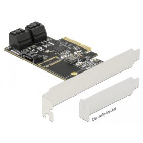   Delock 5 portos SATA PCI Express x4 Kártya - alacsony profilú formatényező (DL-90395)