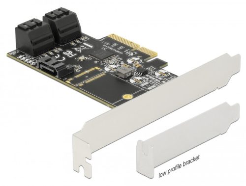 Delock 5 portos SATA PCI Express x4 Kártya - alacsony profilú formatényező