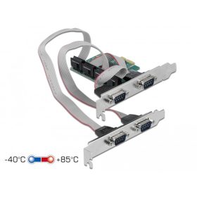   Delock PCI Express Kártya > 4 x RS-232 soros csatlakozó (DL-90410)