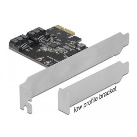   Delock 2 portos SATA PCI Express Kártya - alacsony profilú formatényező (DL-90431)