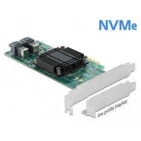   Delock PCI Express x8 Card - 2 x belső NVMe SFF-8643 - alacsony profilú formatényező (DL-90438)