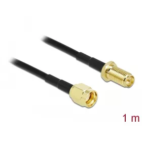   Delock Antennakábel RP-SMA-dugó - RP-SMA-hüvely LMR/CFD100, 1 m low loss (DL-90443)