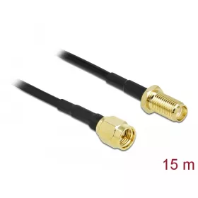   Delock Antennakábel RP-SMA-dugó - RP-SMA-hüvely LMR/CFD100, 15 m low loss (DL-90444)