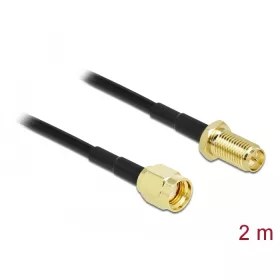   Delock Antennakábel RP-SMA-dugó - RP-SMA-hüvely LMR/CFD100 2 m low loss (DL-90445)