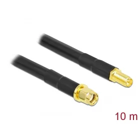   Delock antennakábel RP-SMA apa RP-SMA anya LMR/CFD300 10 m alacsony veszteséggel (DL-90446)