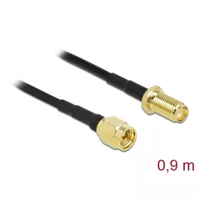   Delock Antennakábel SMA-dugó - SMA-hüvely LMR/CFD100, 0,9 m low loss (DL-90447)