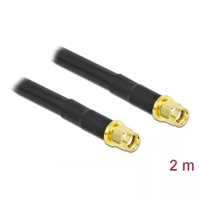   Delock Antennakábel, RP-SMA-dugó apa RP-SMA-dugó, LMR/CFD300 2 m low loss (DL-90454)