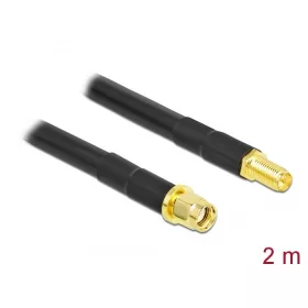   Delock antennakábel RP-SMA apa RP-SMA anya LMR/CFD300 2 m alacsony veszteséggel (DL-90464)