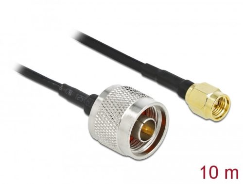 Delock Antenna kábel N-dugó apa SMA-dugó LMR/CFD100 10 m low loss