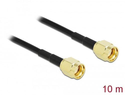 Delock Antennakábel RP-SMA-dugó - RP-SMA-dugó LMR/CFD100, 10 m