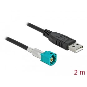   Delock Kábel HSD Z apa - A-típusú USB 2.0 apa 2 m (DL-90491)