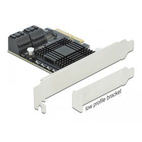   Delock 5 portos SATA PCI Express x4 Kártya - alacsony profilú formatényező (DL-90498)