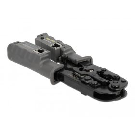   Delock Krimpelő eszköz csupaszítóval és hálózati teszterrel 8P (RJ45), 6P (RJ12 / 11) vagy 4P (RJ10) (DL-90510)