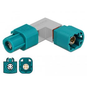 Delock Adapter HSD Z hüvely és HSD Z apa ívelt (DL-90526)