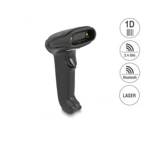   Delock Vonalkódolvasó 1D Laser 2,4 GHz-es, Bluetooth vagy USB-hez (DL-90564)