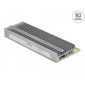   Delock PCI Express x16 (x1 / x4 / x8) kártya - 1 x NVMe M.2 Key M LED kijelzővel (DL-90566)