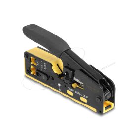   Delock Krimpelő eszköz 6P/8P RJ45/RJ11 csatlakozókhoz Cat. 5/6/7 vágóval és csupaszítóval (DL-90583)