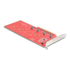   Delock PCI Express x16 kártya - 4 x belső NVMe M.2 Key M 110 mm - elágazás (DL-90617)
