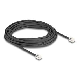   Delock Telefon kábel RJ11 apa - RJ11 apa fekete 10 m (DL-90621)